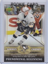 SIDNEY CROSBY ROOKIE CARD Penguins 2005 NHL #1 DRAFT PICK Upper Deck HOCKEY RC!