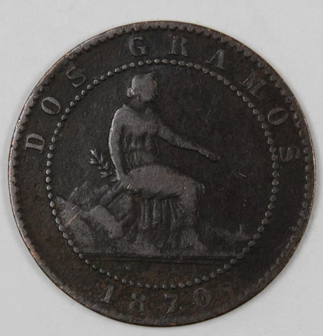 1870 (SPAIN-PUERTO RICO) 2 CENTIMOS (DOS CENTIMOS)---SCARCE Cover