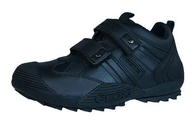 Sneakers Geox SAVAGE  Black LEATHER Sneakers/Shoes  Boys Size 11 - Image 1 of 2