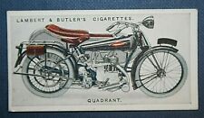 QUADRANT  Motor-cycle Sidecar Outfit   Original 1920's Colour Card  