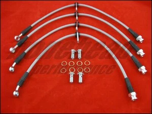 Techna-Fit Stainless Steel Braided Brake Lines 1998-2002 Honda Accord w/ Discs - Picture 1 of 5