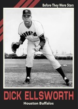 Custom Novelty Baseball Card Dick Ellsworth Houston Buffalos