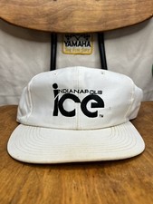 Vintage Indianapolis Ice IHL Sports Specialties Snapback Hat White Hockey Rare