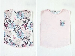 girl's ZADIG & VOLTAIRE pretty-in-pink cute anthropologie pocket tee top Sz 10 - Picture 1 of 7