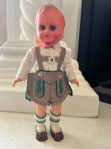 Vintage Hans 25 Volk, Alpine Boy German folk dolls, Sleepy Blue Eyes 10", No Hat - Picture 1 of 8
