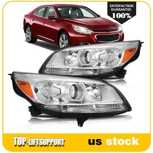 For 2013-2016 Chevy Malibu LT LS LTZ Sedan 4Dr Chrome Housing Headlight Assembly - Picture 1 of 7