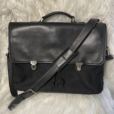 COACH Vintage Mens Classic Leather Ballistic Nylon Briefcase Messenger Bag #5113