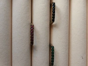 3 Ringe Saphir, Rubin Smaragd Gold 585 - Bild 1 von 2