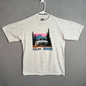 Vintage Alcan 5000 Saab 900 Rennwagen T-Shirt Erwachsene Large grau Made in USA Herren - Bild 1 von 9