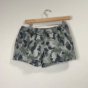 Bebop Dark Green Y2K Vintage Camo Cargo Shorts sz 5 juniors - Picture 1 of 6
