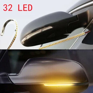 2PCS 12V 32SMD LED Car Side Rear Mirror Turn Signal Light Flowing Lamp Amber Kit - Picture 1 of 13