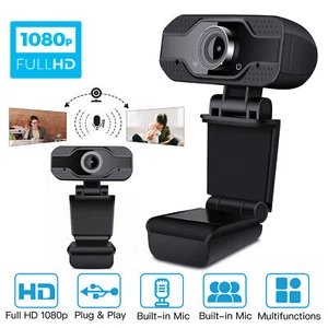 1080P HD Webcam Auto Focusing Web Camera For PC Laptop Desktop With Microphone - Picture 1 of 12
