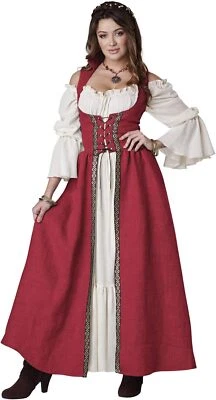 Medieval Overdress Renaissance Fancy Dress Up Halloween Adult Costume 2 COLORS - Image 1 of 2