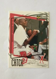 1996-97 Upper Deck Michael Jordan #189 Catch 23 Jump Shot NBA Basketball Card - Foto 1 di 2
