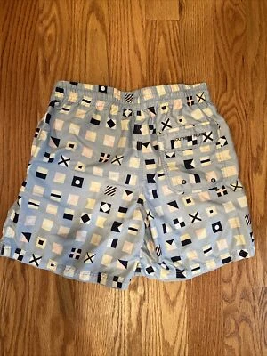 Southern Proper Swim Trunks Flags In Hydrangea Blue Size Small - Image 1 of 4