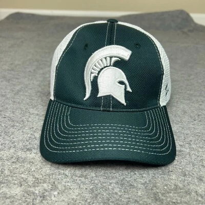 Michigan State Spartans Mens Hat Extra Large Flex Green White College Sports - Image 1 of 4