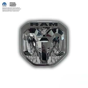 RAM Tailgate/Grill Head Emblem Overlay Decals GRAYSCALE FLAMES Fits 2011-2024 - Picture 1 of 4