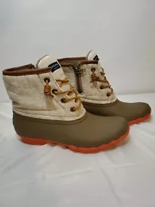 Botas de pato impermeables para mujer Sperry talla 6 de agua salada de lona pesada verde STS95348 - Imagen 1 de 9