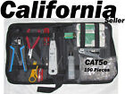 Networking RJ45 RJ11 12 Cable Punch Down Tool Kit Tester Crimper Cutter 100 CAT5