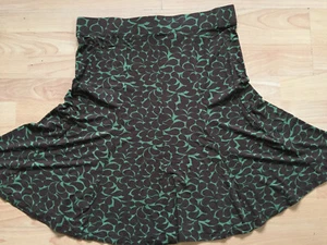 BODEN green/brown tear drop jersey swishy skirt size 10L NEW stretch waist - Picture 1 of 1