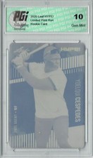 Yoelqui Cespedes 2020 LEAF HYPE! #42 Yellow Printing Plate 1 of 1 Rookie Card
