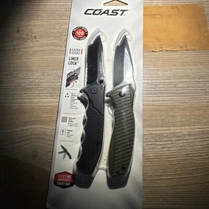 2 Pack Coast Tactical LX283 And LX282 Stainless Steel With Liner Lock - Picture 1 of 7