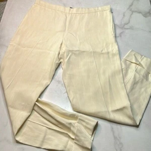 The Row Ivory Flatfront Lightweight Silk Viscose Pant Size 4 - Picture 1 of 4