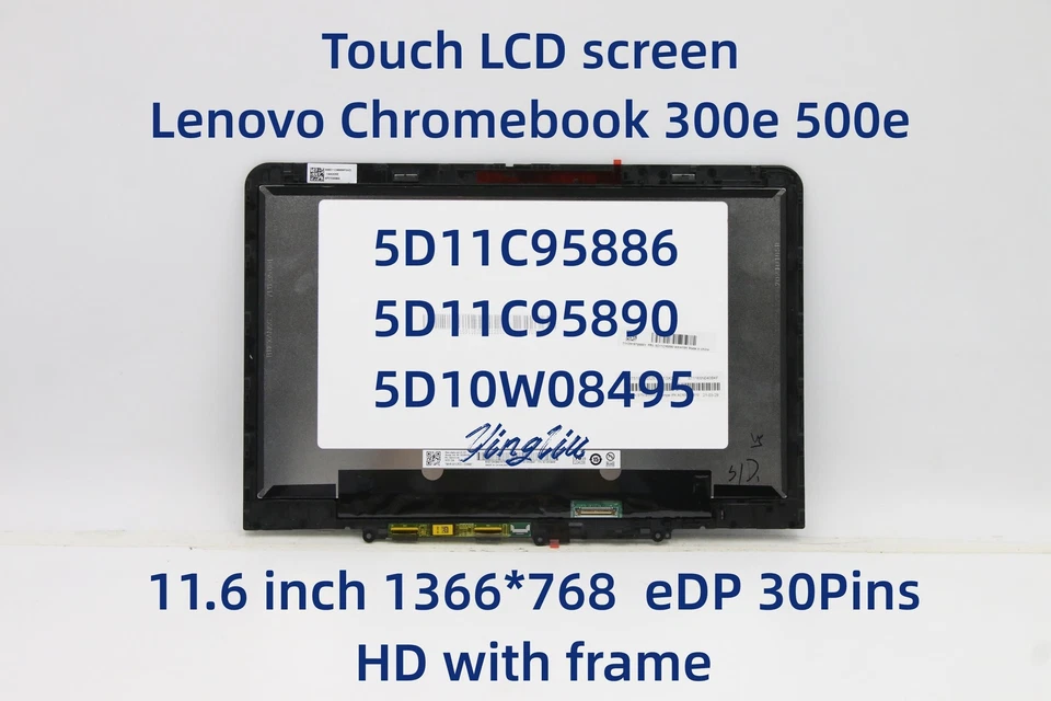 Lcd Touch Screen w/ Bezel For Lenovo 500e Chromebook Gen 3 5D11C95886
