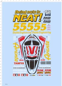 1/10 RC R/C 4WD High Performance OFF ROAD Racer Markings Model Water Slide Decal - Picture 1 of 2