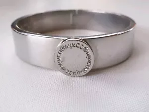 MIMCO Mimco Wide Silver Hinge Bangle With Push Release Clasp Ex Cond - Picture 1 of 6