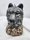 Sculpted Wax Wolf Head Candle. From Gatlinburg,  Tennessee.  Very cool piece. 