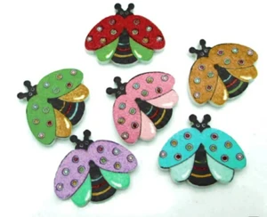 10 x Ladybird Buttons, Wood Buttons, Novelty Buttons, 20mm Buttons - Picture 1 of 1