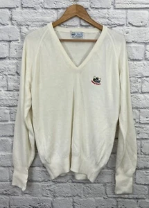 PICKERING MEN’S VINTAGE 80'S WHITE PEBBLE BEACH GOLF SWEATER SIZE M - Picture 1 of 6