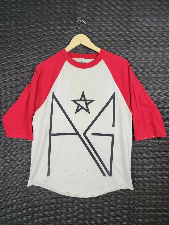 Camiseta Raglán Analógica Snowboard Patín Pintura Desteñida Manchas Talla Grande Foto 1 de 4