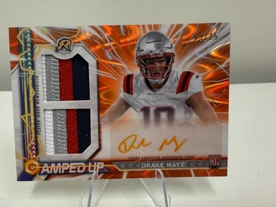 ‼️CHASER‼️2024 Topps Drake Maye Orange RPA of /25 READ DESCRIPTION  - Image 1 of 3