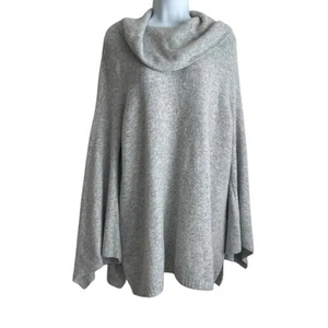 Lane Bryant Tunic Sweater Women 14/16 Gray Lace Trim Lagenlook Boho Cottage - Picture 1 of 10