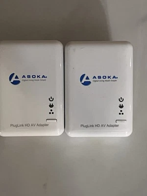 (LOT OF 2) ASOKA Ethernet PlugLink PL9660-Q1 HD AV Adapter - Image 1 of 2