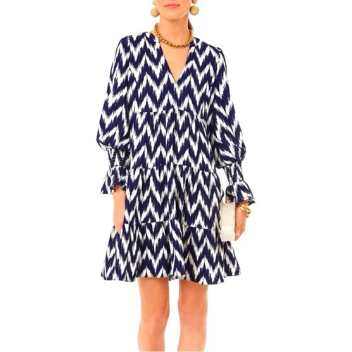 Mini Abito Tuckenuck Pomander Place Navy Ikat Kenzo Taglia Media