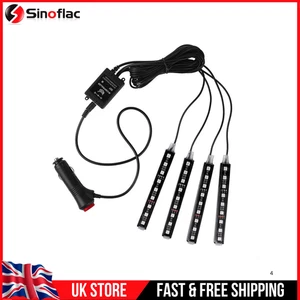 Auto RGB Innenraum LED Streifen Lichter | Fußraum Multicolor Ambient Stimmungslicht Set - Bild 1 von 7