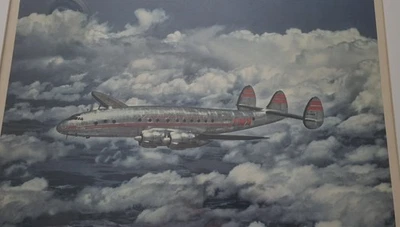 TWA Constellation in Flight Kodachrome de Trans World Airline Connie circa 1945 Foto 1 de 4