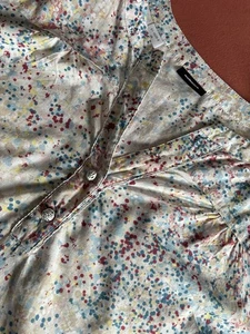 Schicke leichte Damen-Bluse von Walbusch weiß/mehrfarbig 3/4 Ärmel Gr. 48 - Bild 1 von 11