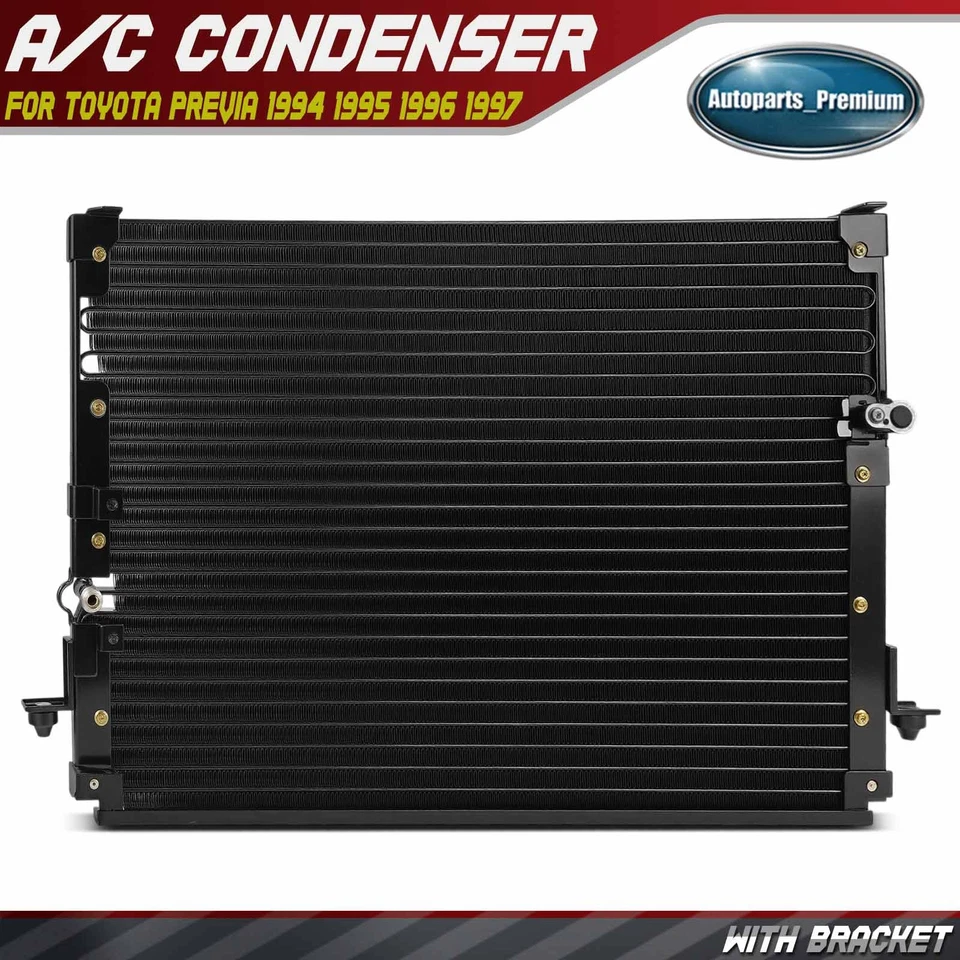 Condensador de aire acondicionado con soporte para Toyota Previa 1994 1995 1996 1997 2,4 L 8846028220 Foto 1 de 4