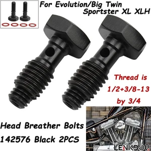 142576 Head Breather Bolts Kit For Harley Dyna Low Rider Electra Road Glide Road - Picture 1 of 7