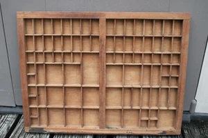 Vintage Letter Press Tray - ~22x16.5" - Printer Drawer/Wood/Shadowbox Display - Picture 1 of 3
