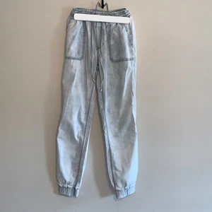 American Eagle Outfitters leichte Denim Kordelzug Damen Jogginghose Gr. XXS - Bild 1 von 3