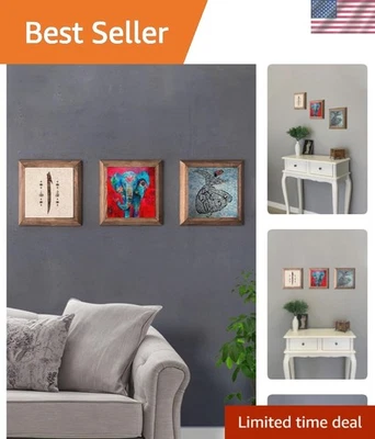 Juego de 3 arte de pared de piedra atemporal con diseños elif, elefante y derviche giratorio Foto 1 de 4