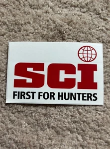 Vintage SCI First For Hunters Hunting Club Membership Sticker Decal 2.5x3.75” - Picture 1 of 2