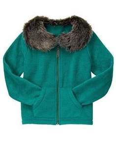 NWT Gymboree Girls Jacket Snowflake Fun Green Fleece 5/6,7/8,10/12 - Picture 1 of 1