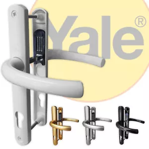 Juego de palancas de resorte de manija de puerta de PVC superior de Yale par de fijaciones PZ 92 mm 215 mm - Imagen 1 de 10