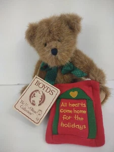 Boyds Bear Homer Plush Teddy Bear Stuffed Animal 8" Christmas Holidays w/ tag - Picture 1 of 5